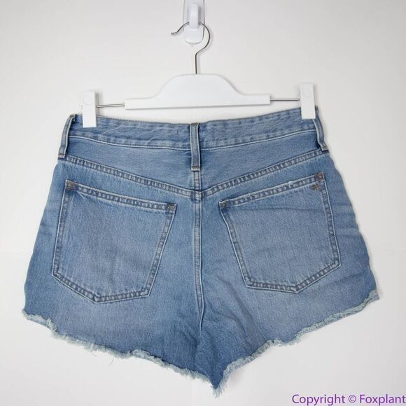 NEW Madewell Relaxed Denim Shorts in Homecrest Wash: Ripped Edition, 26 - Picture 3 of 16